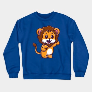 Cute Baby Lion Cartoon Crewneck Sweatshirt